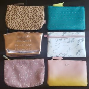 Set of 6 Ipsy Makeup Bags